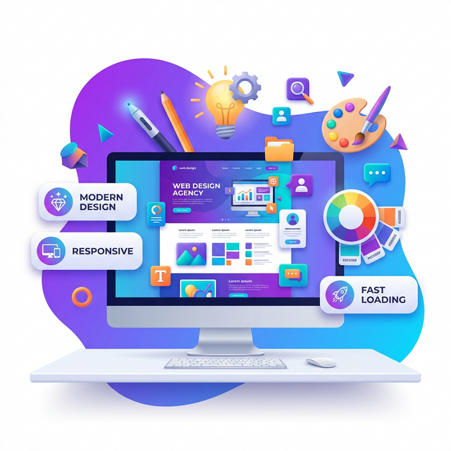 Webový design ilustrace